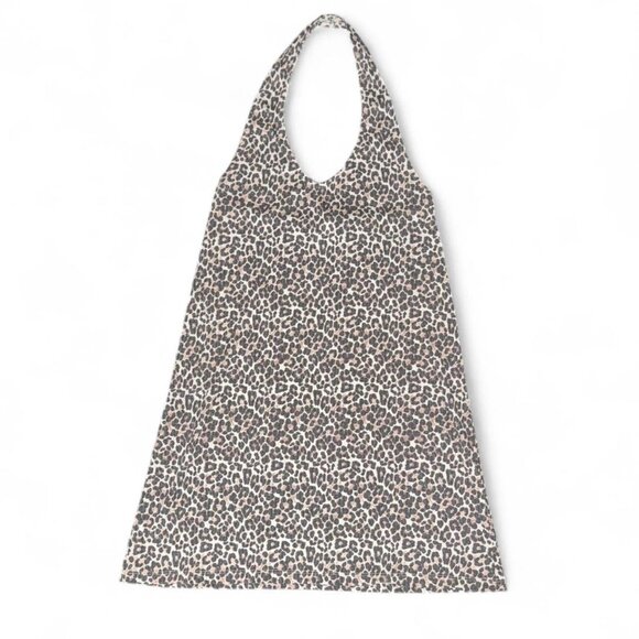 American Eagle Cheetah Leopard Animal Print Halter Mini Short Dress Women's Med - Picture 1 of 7